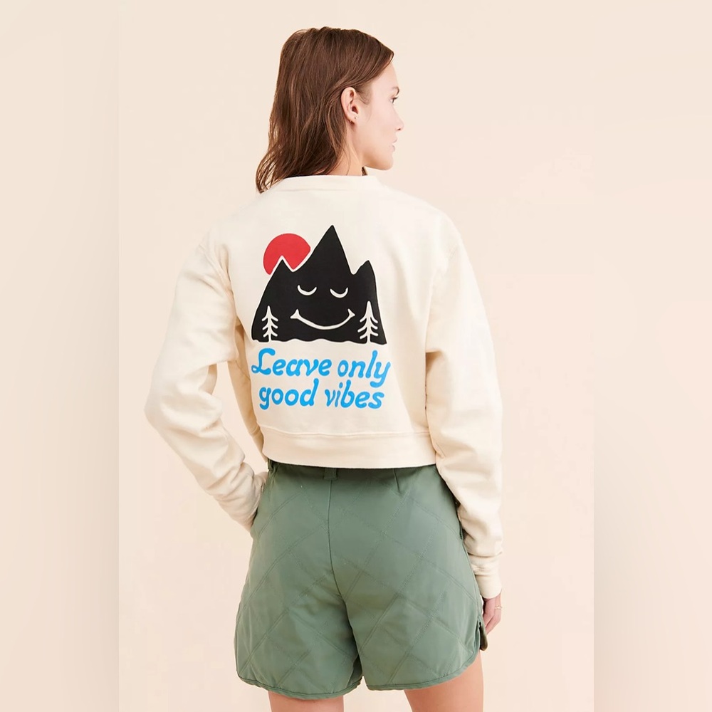 Parks Project Happy Mountain Cropped Sweatshirt